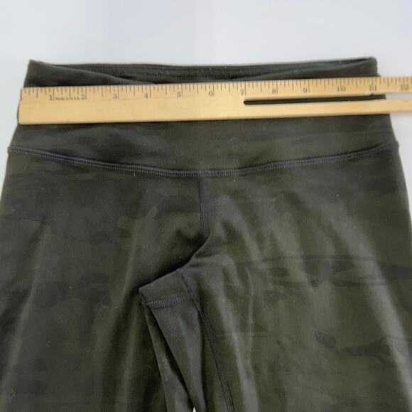 Lululemon Leggings Womens 2 Savasana Camo Fatigue Green Wunder‎ Under Luxtreme - Picture 8 of 11